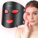 Red Light Therapy for Face LED Mask with 3 Light Modes, Portable Rechargeable Device, 850nm Infrared, Lightweight & Comfortable with Remote Control and Timer, Equipped with 280 LED Lights