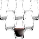Jarsoph Set of 6 Single Serving Carafe Individual Glass Decanter 6.5oz Mini Refill Decanters for Dinner Parties Tastings Bars Restaurants