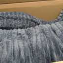 Headboard Pillow + A Long Neck Roll Pillow Body PillowFaux Fur Headboard Wedge Pillow with Removable Cover (Gray, Queen59x8x20 inches)
