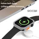 3 x Rugged Cover Compatible with Apple Watch Case 45mm 44mm Series 9/8/7/6/5/4/SE, Apple Watch Case Soft Flexible TPU Shockproof Protective Bumper Cover for iWatch 45mm 44mm (Clear)