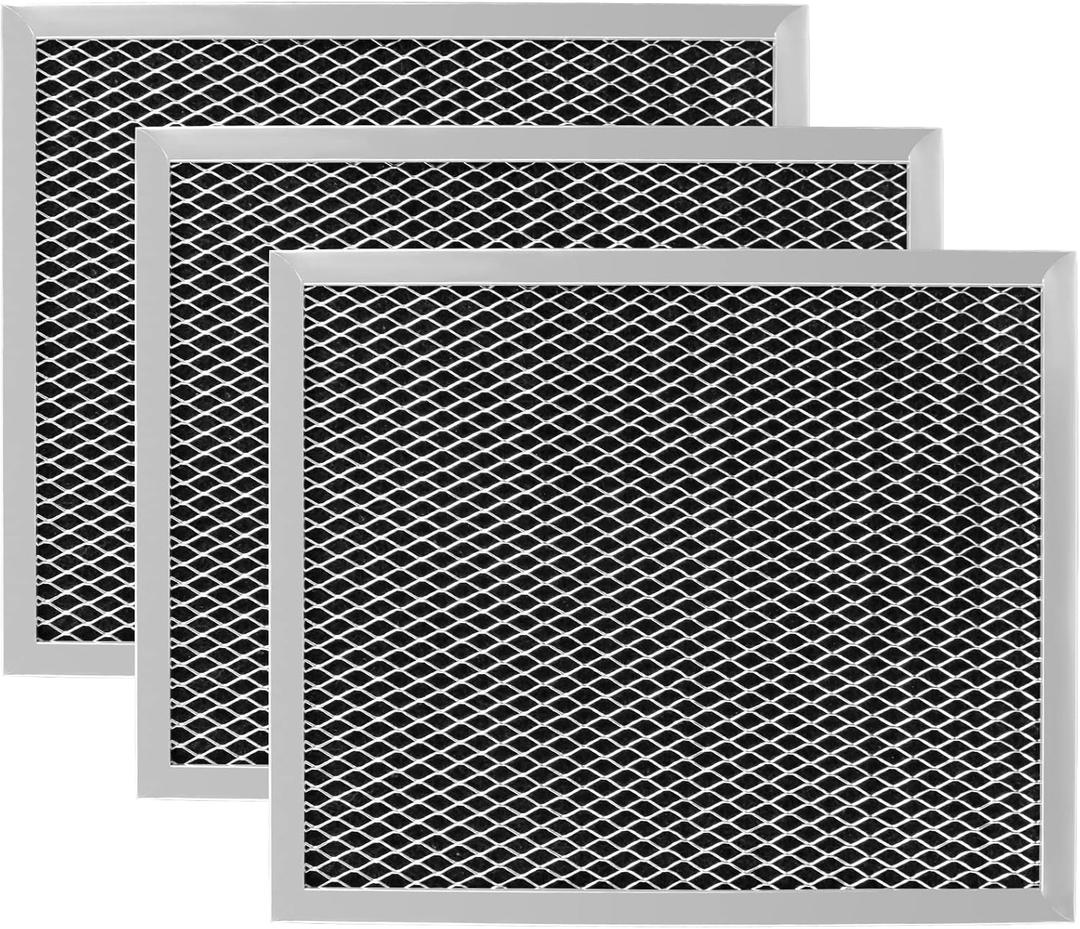 97007696 Replacement Filter For B-Roan - 10.5 X 8.75 Range Hood Filter Compatible with Stove Vent Fan With Aluminum Mesh Charcoal Combo By Funmit- Replaces 6105c 97007697-3 Pack