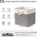 Livole 13x13 Cube Storage Bins Fabric Storage Bins with Rope Handles