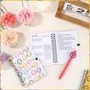 24 Pcs Smile Spiral Notebooks Pens Gifts Bulk Boss Day Preppy Affirmation Ballpoint Pens Positive Face Classroom Prize Gifts for Student Teacher Coworker Christmas(Weekly Planner Journal)
