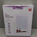 HIEEY Lighted Makeup Mirror, Hollywood Vanity Mirror with Lights, Three Color Lighting Modes, and 5X Magnification Mirror, Smart Touch Control, 360Rotation (14.1in,White,Gift Box)