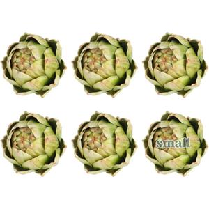 Timgle 6 Pcs Green Artificial Artichokes Fake Vegetables and Fruits for Summer Kitchen Wedding Bowl and Vase Decorations (Small)