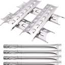 Hipoilk Grill Replacement Parts for Perfect Flame 2518SLN-LPG 2518SL-LPG 2518SL-NG 24137 24138, Stainless Steel Grill Burner Tube, Heat Plates Tent Replacement (4-Pack)