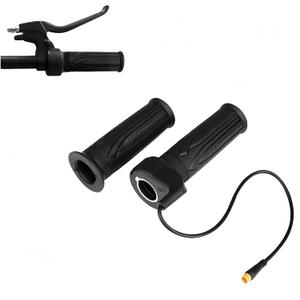 EBike 20X Full Throttle Grip, 12V-72V Ebike Throttle Grips with 3 Pin Waterproof Plug Right Speed Handlebar Throttle for Electric Bike Electric Scooter 22.2mm