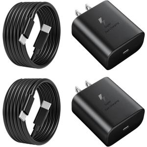 2025 New 45W Super Fast Charger USB C- Type C Fast Charging Android Phone Charger Compatible with Samsung Galaxy S25 Ultra/S25/S25+/S24/S24+/S24Ultra/S23+/S23 Ultra/S22 Ultra Tab,6ft C Cable