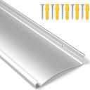 Heavy-Duty Aluminum Door Rain Drip Guard, 4″ Extra-Wide and Thickened Window Door Rain Deflector, Size 40″ Length, 4″ Wide, 0.8″Height (Silver)