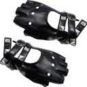 Punk Gloves Gothic Gloves Faux Leather Halloween Rivet Glove Emo Y2k Glovee Sence Accessory Motorcycle Glove
