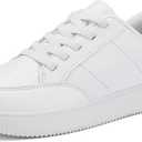 DSWED Unisex-Child Leather Lightweight Breathable Knit Athletic Running Sneakers for Kids Shoes for Boys Girls (2 Little Kid, No Buckle-white)