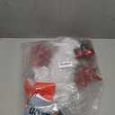 Sumind 24 Inch/2 ft Mini White Christmas Tree Tabletop Small Tree with Lights 24 Pcs Christmas Ball Ornaments Star Pre-lit Artificial Pine for Xmas Table Home Indoor Decoration(Red)