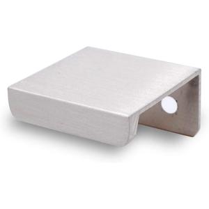 Jetland Cabinets Drawers Edge Pulls - 24-Pack, 1-1/4" Overall Length, Brushed Nickel, Concealed Tab Pulls for Kitchen Garage Cabinet Drawers, PW5018BS31L