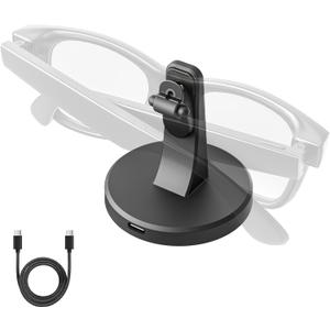 TUZTUALA Charger for Ray Ban Meta with 60W USB-C Cable, Fast Charging Stand with Scratch-Free Silicone & Anti-Slip Base, Accessories Compatible with Meta RayBan Wayfarer, Skyler & Headliner Glasses