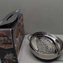 Deep Fryer Pot, 304 Stainless Steel Japanese Frying Pot with Oil Drain, Temperature Control and Lid, Tempura Deep Fryer Pot for Kitchen Stove/Induction Cooker French Fries Fryer Chicken 9.4"