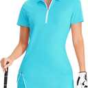 Hiverlay Tennis Dresses for Women with 2 Pockets Built in Shorts UPF 50+ Golf Dress Workout Athletic Dresses (Blue, M)