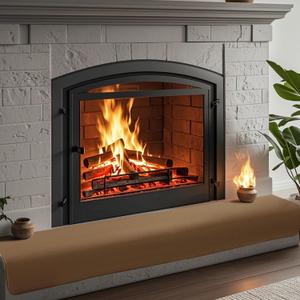 BALAPET Thick Memory Foam Fireplace Baby Proofing, 90.5x14 in Soft Fireplace Cover Hearth Cushion Baby Proof, Velvet Protectors for Children Proofing, Edge Protector(Brown,14x90.5in)