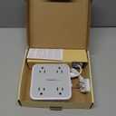 Surge Protector Power Strip, TESSAN 5 FT Extension Cord with Multiple Outlets Flat Plug, 4 USB (3 USB C) and 8 AC Outlets, 900J Protection, Wall Mount Charging Station for Home Office Supplies (Grey)