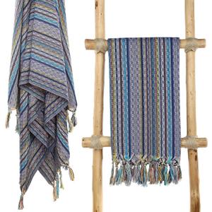 Cacala Pestemal Turkish Beach Towel Highly Absorbent Quick and Easy Dry Soft and Comfortable for Bath, Spa, Pool, Gym and Yoga 100% Cotton 37 x 70 (Dark Blue)