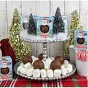 Christmas Hot Milk Chocolate Bombs, 12-Pack Chocolaty Hallow Filled with Mini Marshmallows Birthday, Cocoa Bombs (EXP 02/11/27)