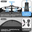 EighteenTek Upgraded Shower Tents with Hub, Pop Up Privacy Tent Camping 2-Room Privacy Shelter with Floor & Dual Doors, Portable Easy-Setup Toilet & Changing Tent, 83" x 47" x 77.6"H