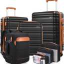 7 Piece Luggage Sets with Premium YKK Zipper, 20/24/28in PC Hardside Suitcase With Spinner Wheels, Luggage Airline Approved, Durable Suitcase Sets with TSA Locks for Travel