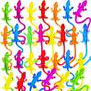 72PCS Stretchy Lizards Toys for Kids, Sticky Gecko Toys for Bug Party Favors, Sticky Hands of Lizard Toy Set for Birthday, Reptile Party Decoration, Goodie Bag Stuffers, Pinata Filler, Treasure Box