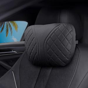 Car Headrest Neck Pillow Fits for Mercedes Benz GLE GLE350 GLC GLC300 C C300 E E350 A B CLA 250 300 GLA GLA250 GLB GLB250 EQB EQS CLS G AMG Class Accessories (Black)