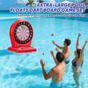 Inflatable Dart Toss Pool Toy Set, Giant Pool Game for Kids Ages 812, Teens & Adults, Floating Dart Board Water Toy with 4 Balls, Fun Summer Pool Party, Indoor/Outdoor Play