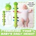 Awotoy Baby Toys 0 to 12 Months, Musical Stuffed Animal Activity Soft Toys with Multi-Sensory Crinkle, Rattle and Textures, Infant Tummy Time Toys for Newborn Boys Girls, Caterpillar, Green