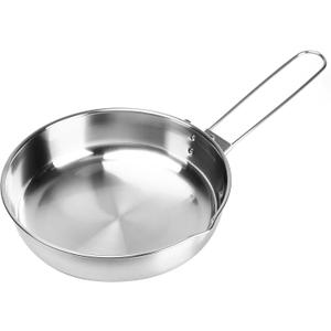 Fire-Maple Antarcti 8" Frying Pan | SUS 304 Stainless Steel Skillet | Durable and Easy to Clean | Ideal for Camping Fishing Bushcraft