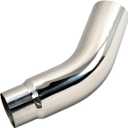 5 Inch Stainless Steel Polished Diesel Exhaust Elbow Tip,5'' Inlet 6'' Outlet Side Exit Exhaust Tip, 23'' Length Turndown Exhaust Pipe