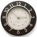 Target Wall Clock - Metal Numbers on Wood Grain Surface - 10" Diameter