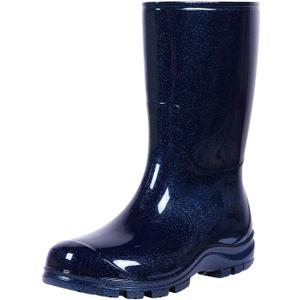 Asgard Women's Mid Calf Rain Boots Printed Waterproof Rubber Boots Short Garden Shose (7.5)