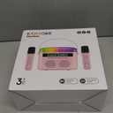 Karaoke Machine for Kids & Adults with 2 Wireless Mics 2400mAh Portable Bluetooth Karaoke Speaker with Timer White Noise & Night Light High Power Dual Speaker LED Display Home & Outdoor Party - Black