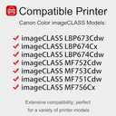 1 Pack 069 5094C001 Black Toner Cartridge 069 5094C001 Compatible 5094C001 Replacement for Canon imageCLASS LBP673Cdw LBP674Cx LBP674Cdw MF752Cdw MF753Cdw MF751Cdw MF756Cx Printer