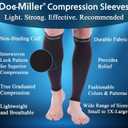 Doc Miller Compression Calf Sleeve for Men & Women 20-30mmHg Graduated Support for Running, Shin Splints, Calf Strain Knee High, Small to 6XL Plus Size