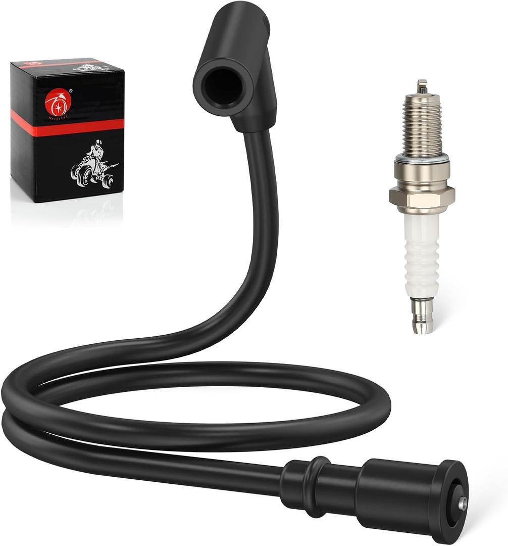 Ignition Coil Wire Spark Plug For Hisun 250 400 450 500 Massimo Gunner Spire 250 Alligator Axis MTD 500 Coleman UT400 UT500 Bennche Cowboy 250 400 500 Bighorn Gray Wolf MSU 400 500 33101-113E00-0000