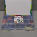 LOVESTOWN Magnetic Alphabet Letters Kit for Kids, Double Sided Magnetic Board with Storage Box, Educational Learning Toys for Preschool Classroom and Home, 234 Pieces (Medium, Blue)