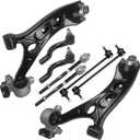 Front Suspension Control Arm Kit Compatible with 2017-2021 Honda CR-V Lower Control Arm, Outer and Inner Tie Rod Ends, Sway Bar Links