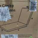 Outdoor Chaise Lounge Cushion Seat 48"D x 26"W x 3"T, Back 32"H x 26"W