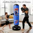 Punching Bag for Kids 8-12, 63" Ninja Inflatable Boxing Bag with Gloves, Kids Punching Bag Gifts for Boys & Girls, 5-in-1 Boxing Set for Practicing Karate & Taekwondo