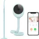 NETVUE Peekababy Baby Camera with Wireless Audio, Adjustable Crib Mount Monitor, Works via 2.4GHz Wi-Fi for Wide Coverage & Stable Connection, Smart App, Two-Way Talk (Blue)