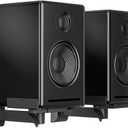 suptek Large Dual Side Clamping Bookshelf Speaker Wall Mounting Bracket for Large Surrounding Sound Speakers, Hold up to 55lbs Black SPM201LB