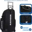 KAVIGOR Rolling Baseball Bag with Wheels, 60L Capacity Softball Bag Holds 4 Bats for Boys and Girls, Youth Equipment Bag with Shoe Compartment