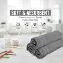 24 Pack Dark Grey Hand Towels 100% Cotton Spa Towel 16x27 inches Highly Absorbable Facial Towels Gym, Hair, Face, Bulk Small Towels (Not Bleach Proof)