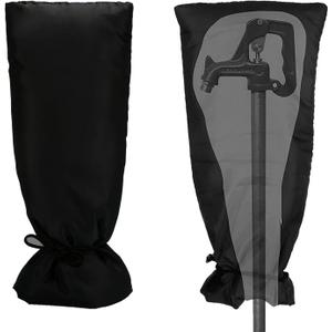 Outdoor Faucet Covers for Winter Freeze Protection,25.2"X14" Hose Bib Covers for Winter,Reusable Thicker Waterproof Insulated Spigot Cover Black