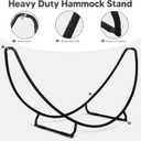 SUNCREAT Hammocks for Outside with Stand, Porch Hammock and Stand, 475 lbs Capacity, Patent Pending, Dark Gray