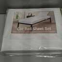 NON Sticky cotton Premium Fitted Cot Sheets, 4 Piece Egyptian Cotton Sheet Set, 8" Deep Pocket Fits Narrow Twin, RV Bunk, Guest Beds, Army Camping Cots, Trifold Mattress 30" X 75", White Solid