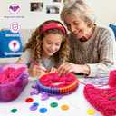 Loom Knitting Kit for Beginners - DIY Hat & Scarf Craft Toy with Buttons - Fun Crochet Toy for Kids Ages 7 8-12 - Perfect Birthday and Christmas Gift for Girls